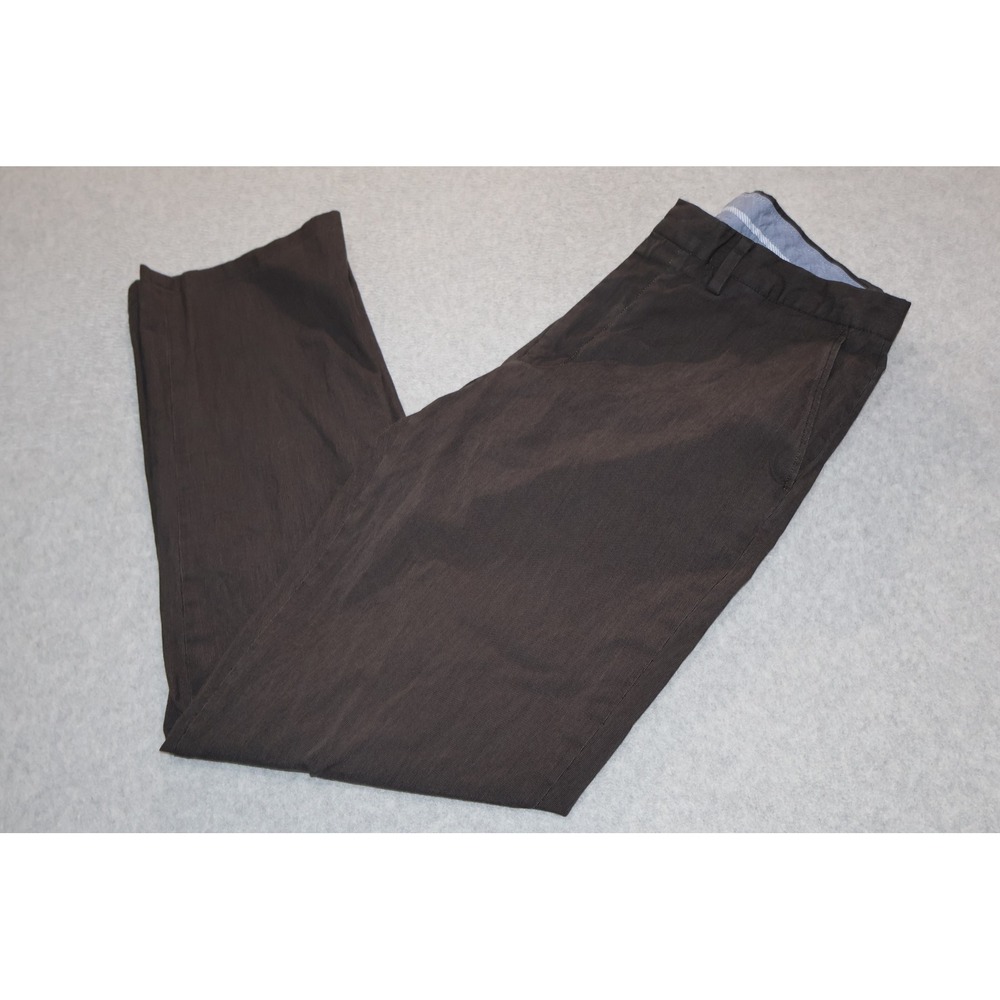 J.Crew Chino Pants Men 34x34 Gray Cotton Straight Leg Casual Khakis FLAT FRONT